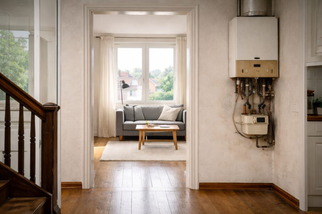 Alte Gasetagenheizung im Altbau als Ausgangspunkt für eine wohnungsweise Heizungsmodernisierung