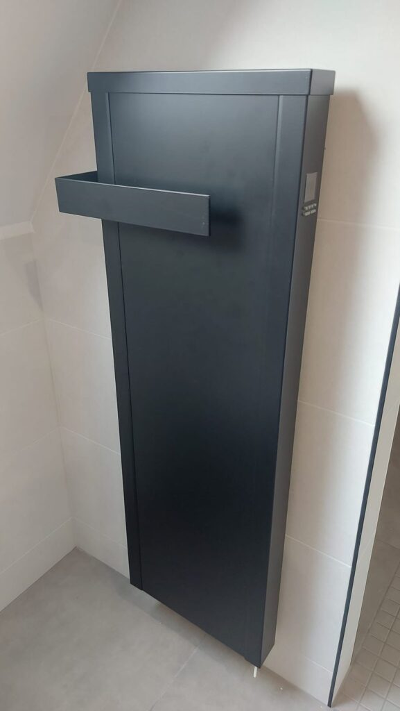 Flächenspeicherheizung im Bad bzw. als Designheizkörper an der Wand, Beispiel 2