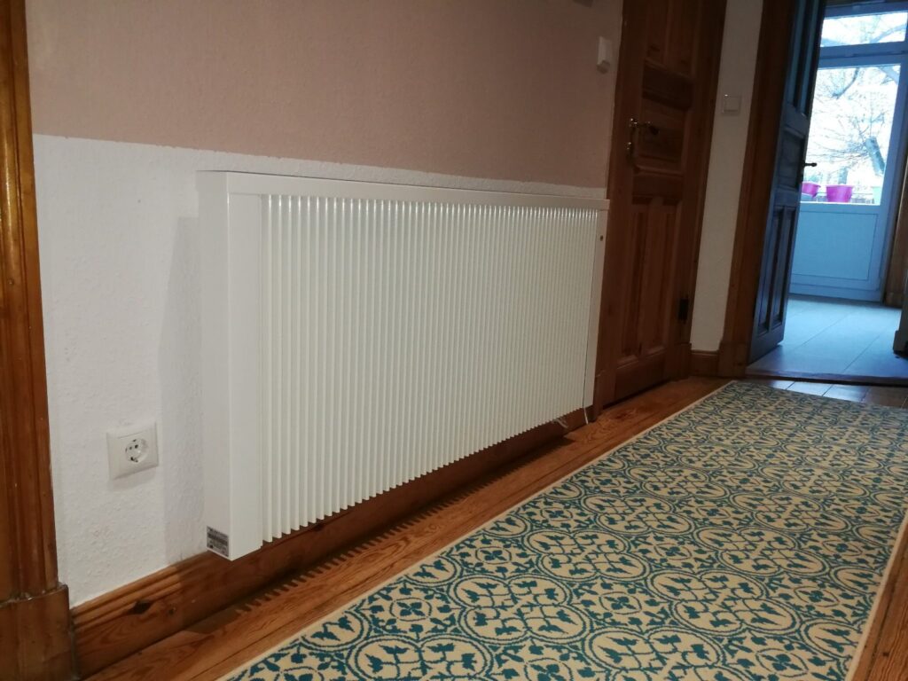 Elektrische Flächenspeicherheizung im Wohnraum, Beispiel 2